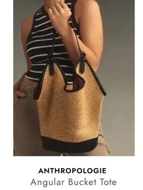Anthropologie Angular Bucket Tote